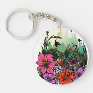 Porte-clefs Jardin des colibris
