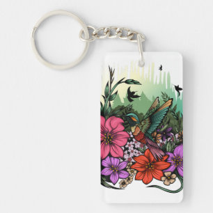 Porte-clefs Jardin des colibris