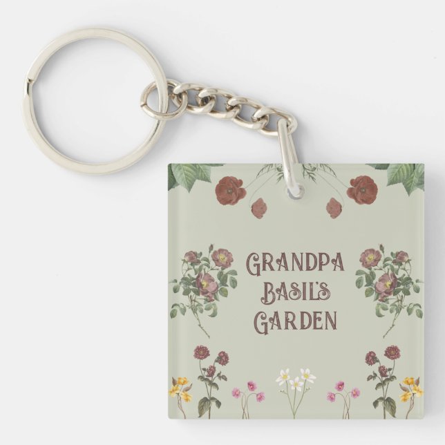 Porte-clefs Jardin Floral vintage (Devant)