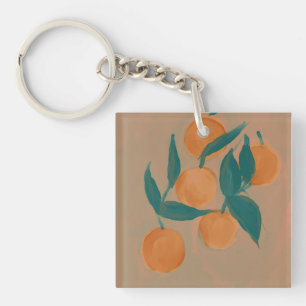 Porte-clefs Jardin Orange d'inspiration vintage
