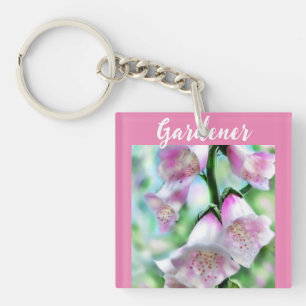 Porte-clefs Jardinier Foxglove Flowers Peinture Art Floral Ros