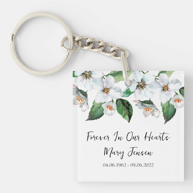 Porte-clefs Jasmine Memorial Funeral Photo Keychain (Devant)