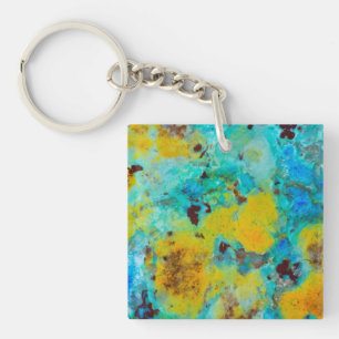 Porte-clefs Jasper Chrysocolla Bleu