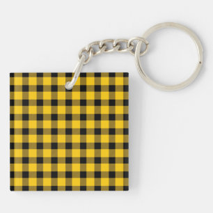 Porte-clefs Jaune/Buffle d'or Pays Bois de Lumière Plaid