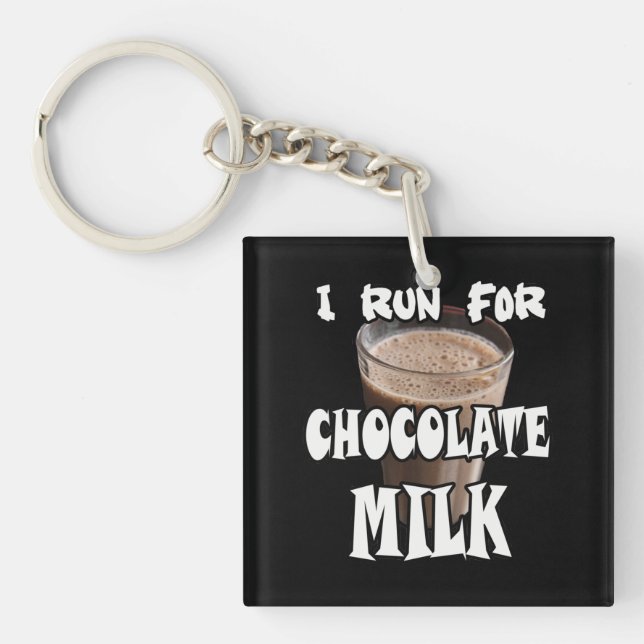 Porte-clefs Je cours pour le lait chocolaté Running (Devant)