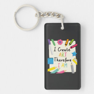 Porte-clefs Je crée un message d'art avec de la papeterie colo