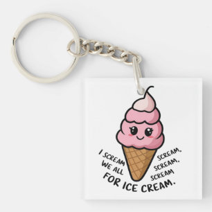 Porte-clefs Je Crie Pour La Crème De Glace