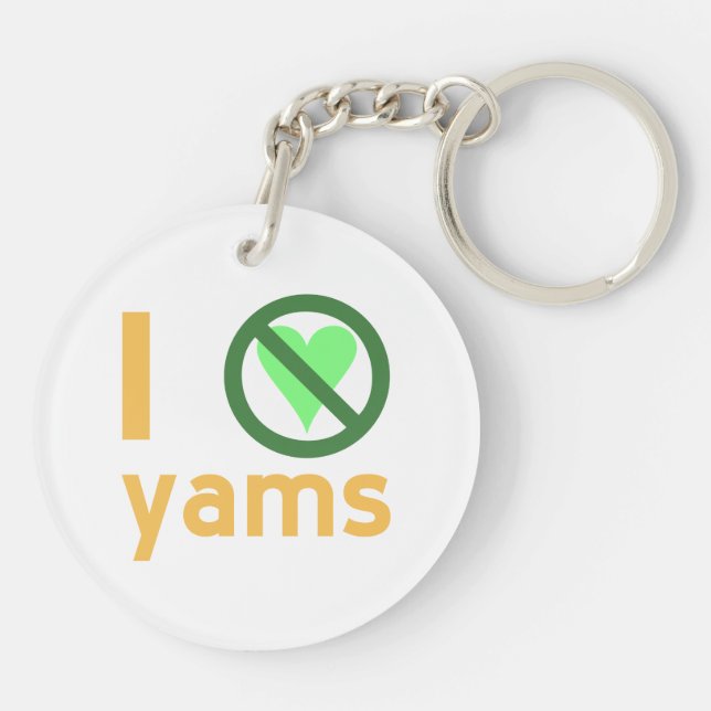 Porte-clefs Je déteste les ignames, pas d'amour (Dos)