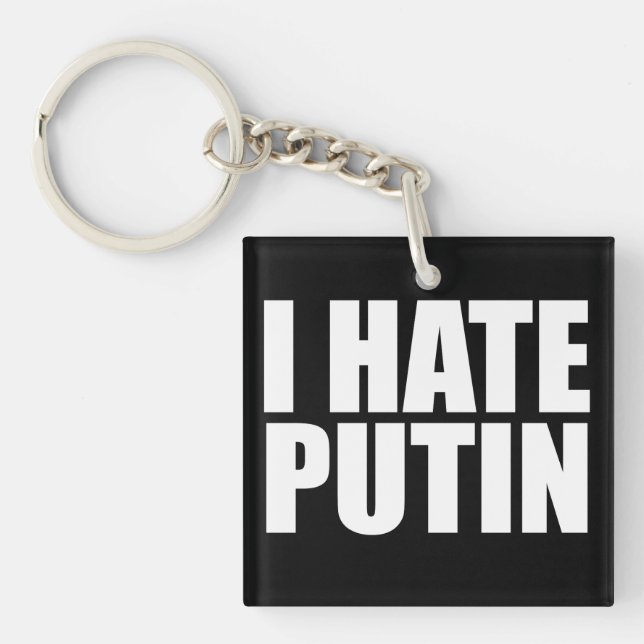 Porte-clefs Je déteste Poutine (Devant)