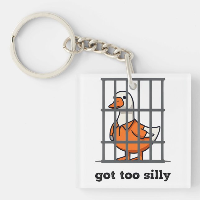PORTE-CLEFS JE DEVAIS SILLY - SILLY GOOSE - FUNNY GOOSE (Devant)