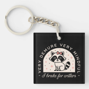 Porte-clefs Je freine pour les créatures drôles raccoon