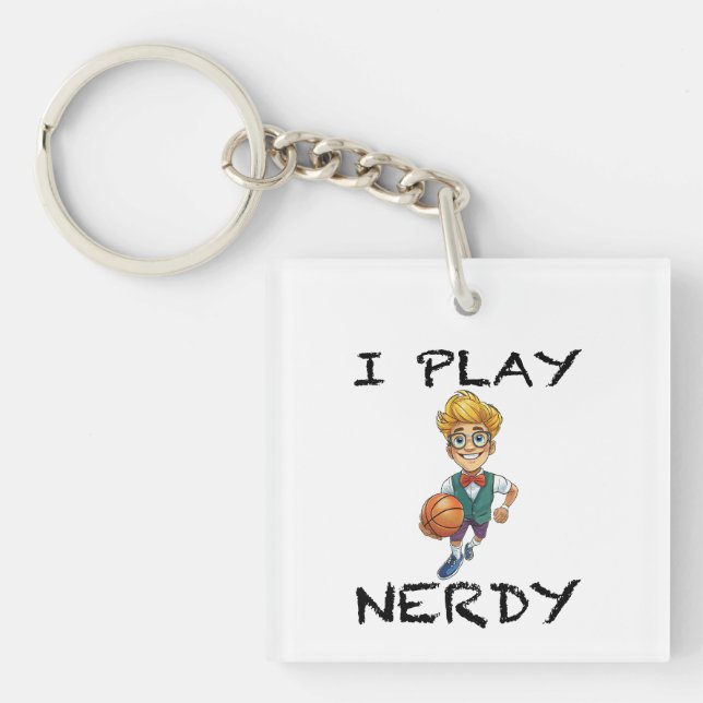 Porte-clefs Je joue Nerdy (Devant)