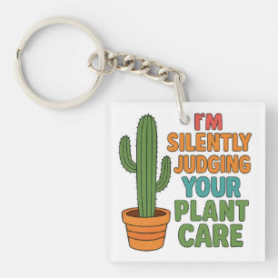 Porte-clefs Je juge silencieusement vos soins aux plantes Amat