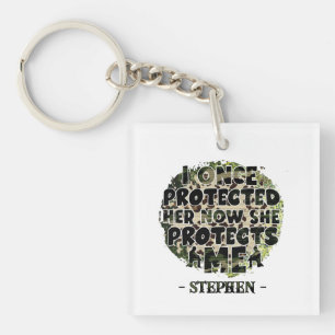 Porte-clefs Je L'Ai Protégée, Maintenant Elle Me Protège
