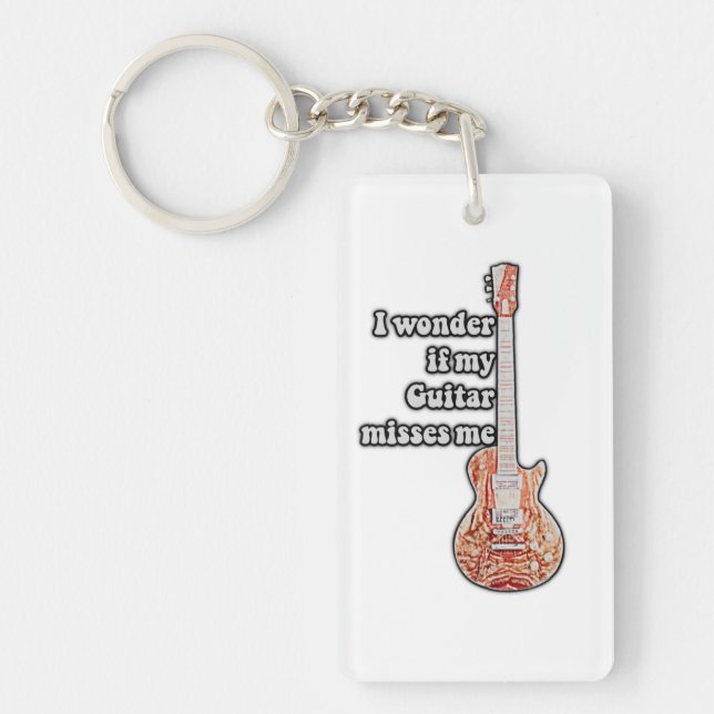 Porte-clefs Je me demande si ma guitare me manque. (Devant)