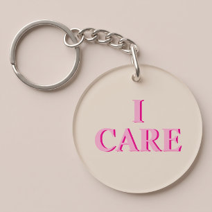 Porte-clefs Je me soucie Pensée positive