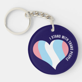 Porte-clefs Je Me Trouve Avec Trans People Heart Keychain