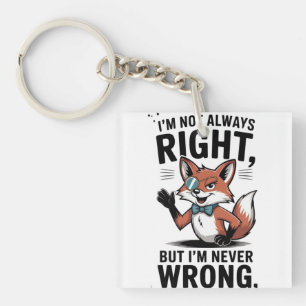 Porte-clefs "Je n'ai pas toujours raison, mais je n'ai jamais 