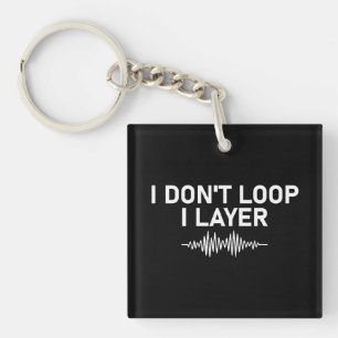 Porte-clefs Je ne boucle pas la couche I Musique minimale V2