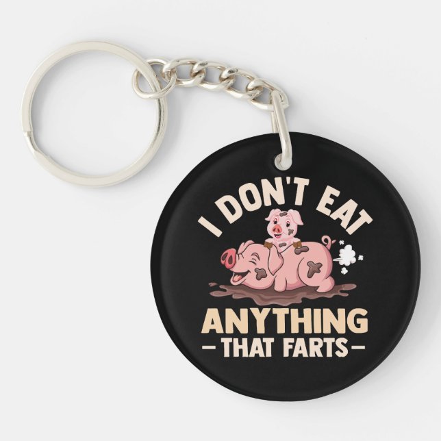 Porte-clefs Je ne mange rien qui péte (Devant)