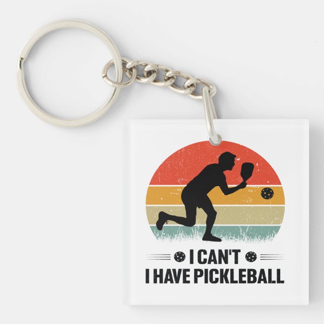 Porte-clefs Je ne peux pas avoir de pickleball, Pickleball Lov (Devant)