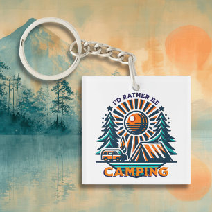 Porte-clefs Je préfère Camping Vibes Vintages
