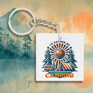 Porte-clefs Je préfère Camping Vibes Vintages