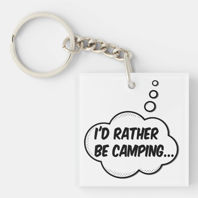 Porte-clefs Je préfère être en camping (Devant)
