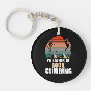 Porte-clefs Je préfère être Escalade rock Vintage Retro Sunset
