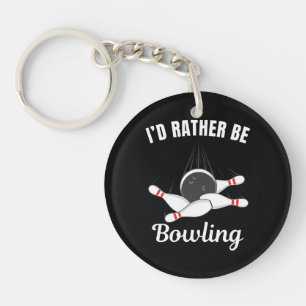 Porte-clefs Je préférerais jouer au bowling