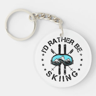 Porte-clefs Je Préférerais Skier Ski Ski Ski
