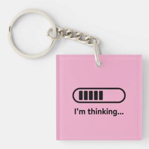 Porte-clefs Je réfléchis... Barre de progression rose Minimali