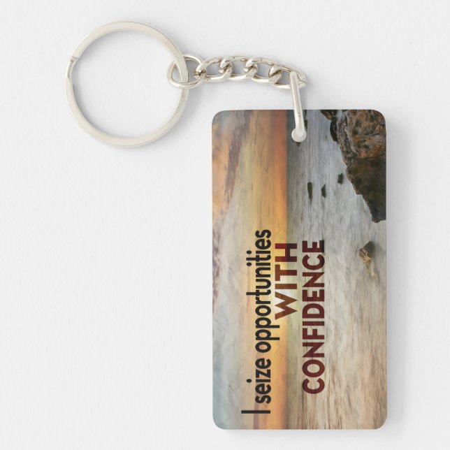 Porte-clefs "Je saisis les opportunités" Motivation Affirmatio (Devant)