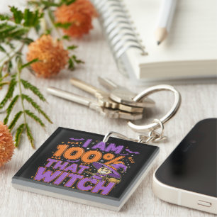 Porte-clefs Je Suis À 100% Que Sorcière Halloween amusant