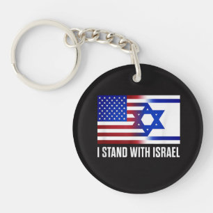Porte-clefs Je suis avec Israël Patriotique