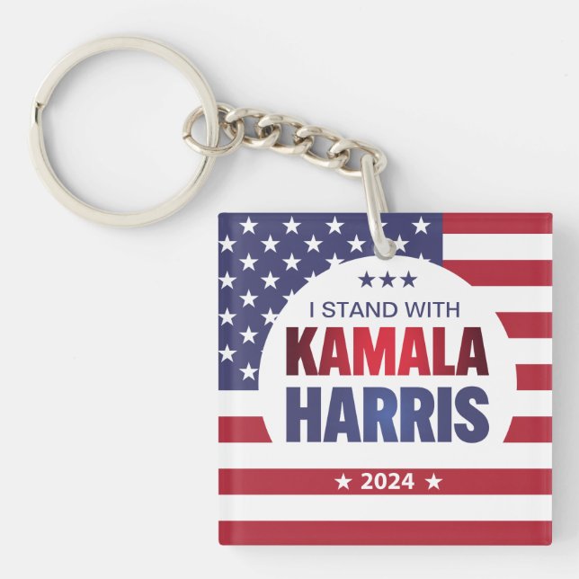 Porte-clefs Je Suis Avec Kamala Harris Blue Red 2024 Porte - c (Devant)