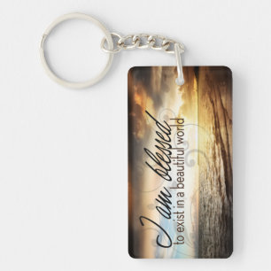 Porte-clefs "Je suis béni d'exister" Motivation Affirmation