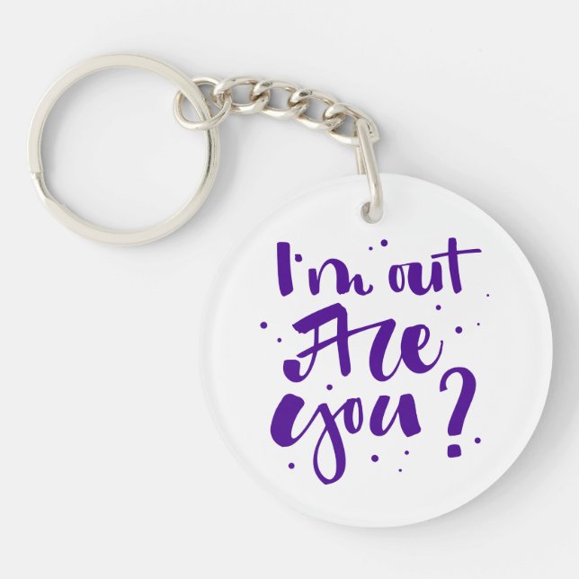 Porte-clefs Je suis dehors, tu es là ? (Devant)