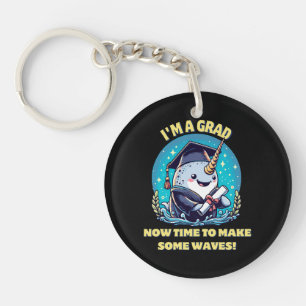 Porte-clefs Je suis diplômé d'une licorne de mer ! Maintenant,