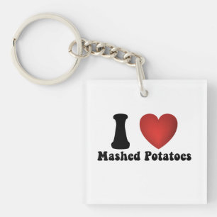 Porte-clefs Je suis fan des pommes de terre écrasées Cadeau de