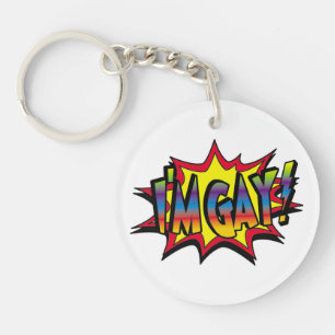 Porte-clefs Je suis Gay Burst
