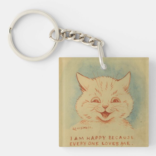 Porte-clefs Je Suis Heureux Parce Que Tout Le Monde M'Aime (Devant)
