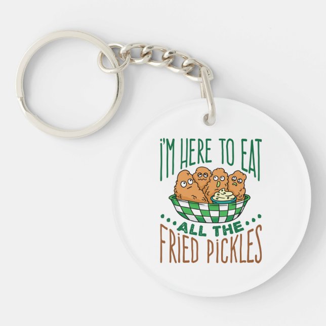 Porte-clefs Je suis ici pour manger tous les chatons frit Pick (Devant)