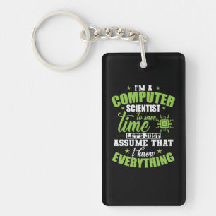 Porte-clefs Je suis informaticien pour gagner du temps
