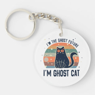 PORTE-CLEFS JE SUIS L'AVENIR FANTÔME, CHAT FANTÔME