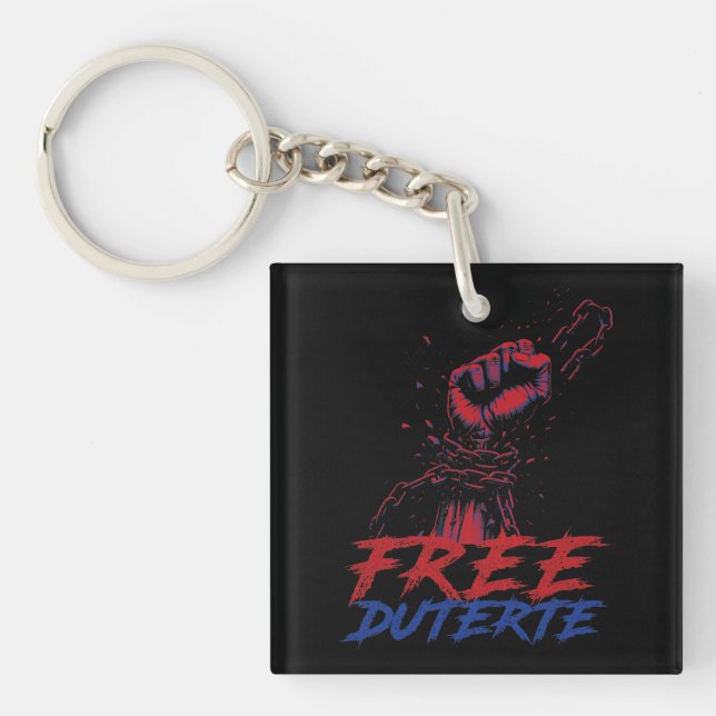 Porte-clefs Je Suis Pour Duterte Free DU30 Free Duterte (Devant)