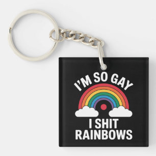 Porte-clefs Je suis tellement gay arc-en-ciel drôle LGBTQ Fier