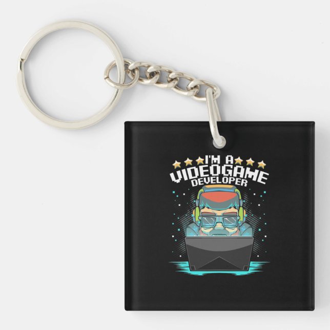 Porte-clefs Je Suis Un Développeur De Jeu Vidéo (Devant)