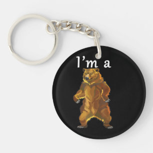 Porte-clefs Je suis un ours grizzly et des ours bruns