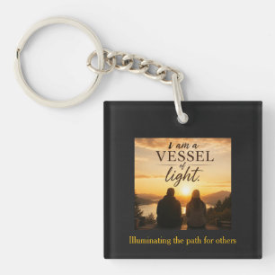 Porte-clefs Je suis un vase de lumière